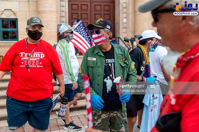 معترضین به قرنطینه در فلوریدا +عکس