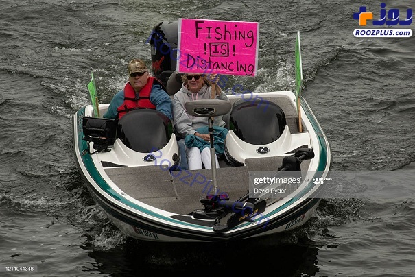اعتراض دریایی ماهیگران به قرنطینه/عکس
