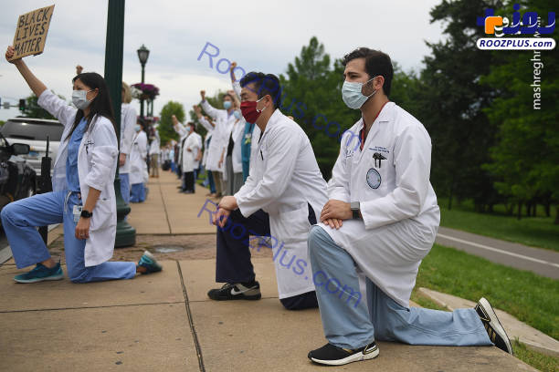 پیوستن کادر درمانی آمریکا به صف معترضان/عکس