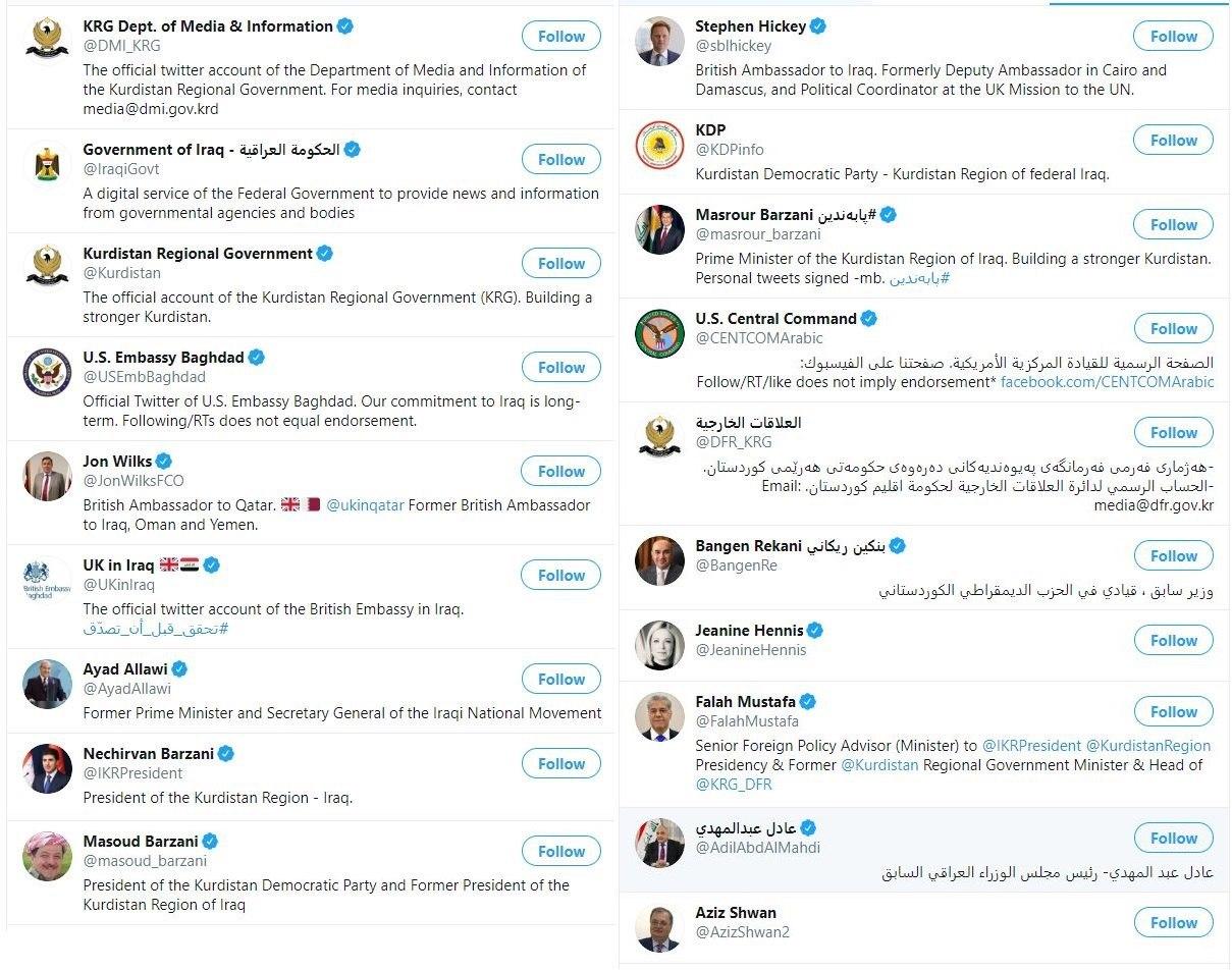 وزیر خارجه جدید عراق چه کسانی را در توئیتر دنبال می‌کند