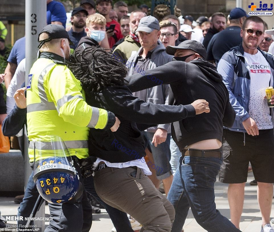 زد و خورد در اعتراضات علیه نژادپرستی انگلیس +عکس