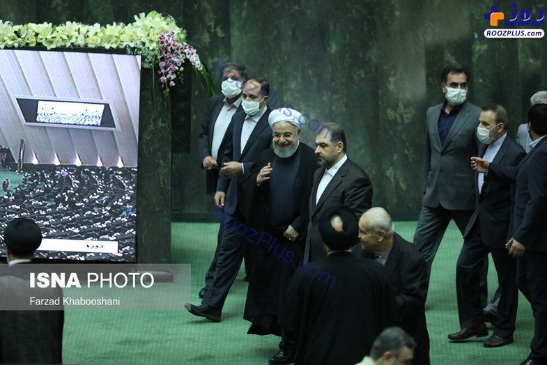 روحانی و همراهانش در افتتاحیه یازدهمین دوره مجلس/عکس