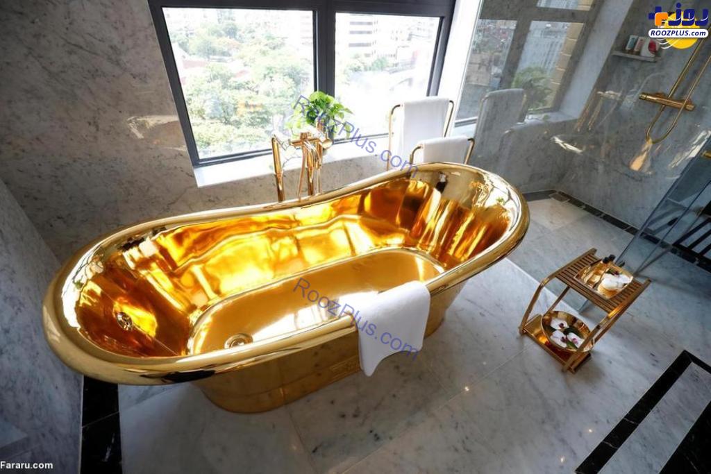 نخستین هتل با روکش طلا در جهان +عکس