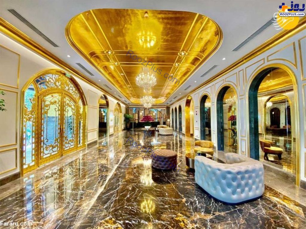 نخستین هتل با روکش طلا در جهان +عکس
