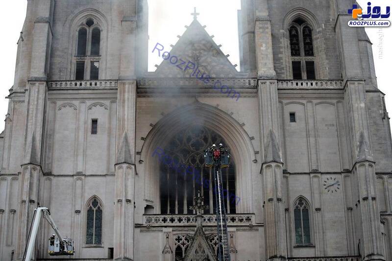 آتش سوزی کلیسای جامع نانت در فرانسه +عکس