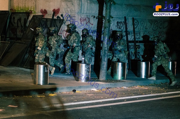 ارتش آمریکا در خیابان های پورتلند! +عکس