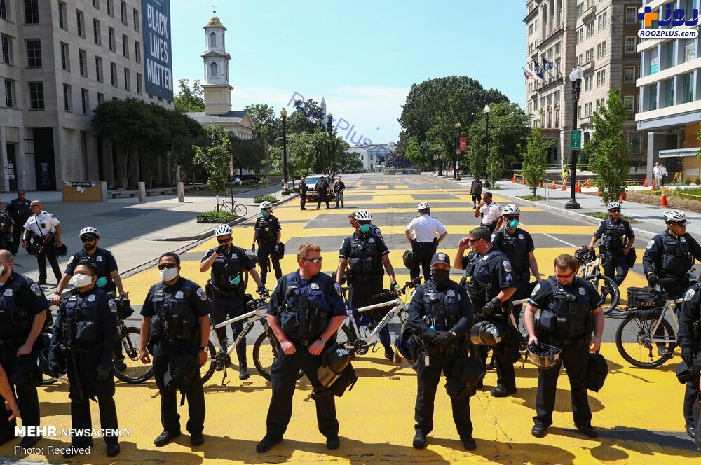 حصار امنیتی پلیس آمریکا در اطراف کاخ سفید +عکس