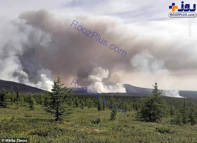 آتش‌سوزی‌ وسیع در فاصله ۵۰کیلومتری قطب شمال/تصاویر