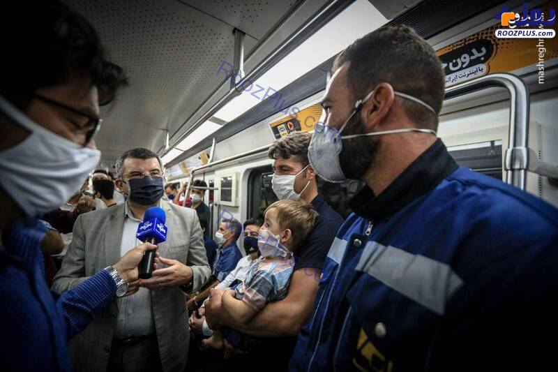 بازدید معاون وزیر بهداشت از وضعیت متروی تهران در شرایط کرونا/عکس