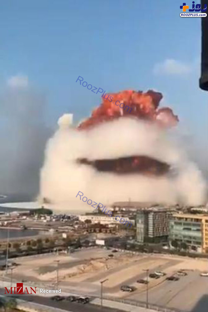 فریم به فریم لحظه انفجار شدید بندر بیروت +عکس