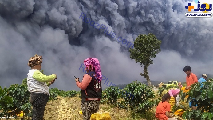 فوران آتشفشان سینابونگ در اندونزی