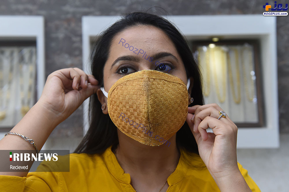 ماسکی از جنس طلا در هند +عکس