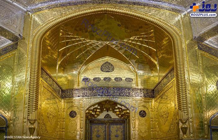 معماری ایوان طلای آستان قدس عباسی + تصاویر