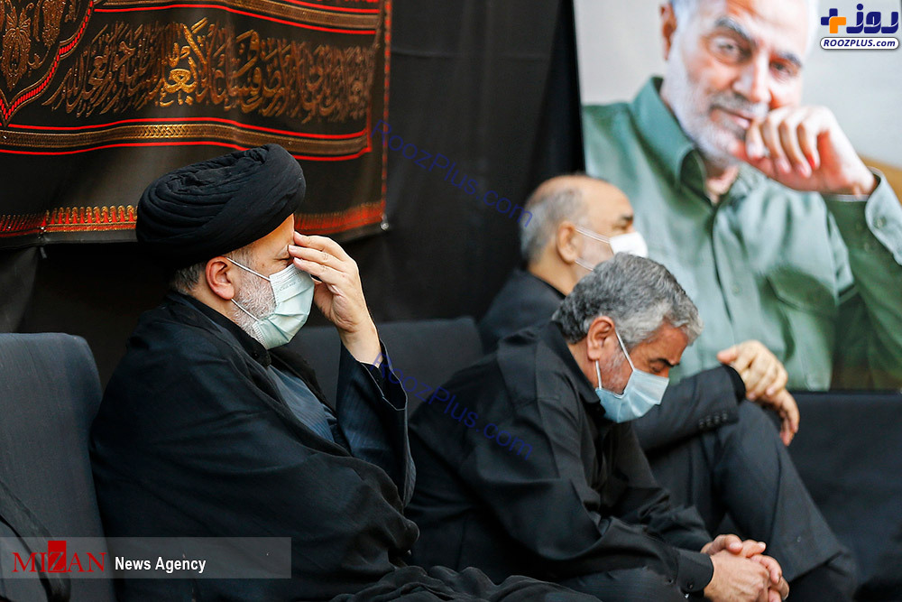 مراسم عزاداری عاشورا در دفتر رئیس قوه قضاییه با حضور دو فرمانده سپاه +عکس
