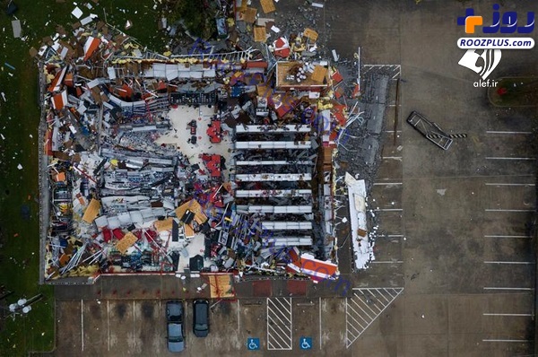 تصاویر هوایی از ویرانی‌های طوفان مرگبار لورا در آمریکا
