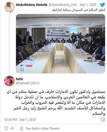 ادعای مشاور «بن‌زاید» درباره نظارت بر صلح سودان تمسخر کاربران را برانگیخت