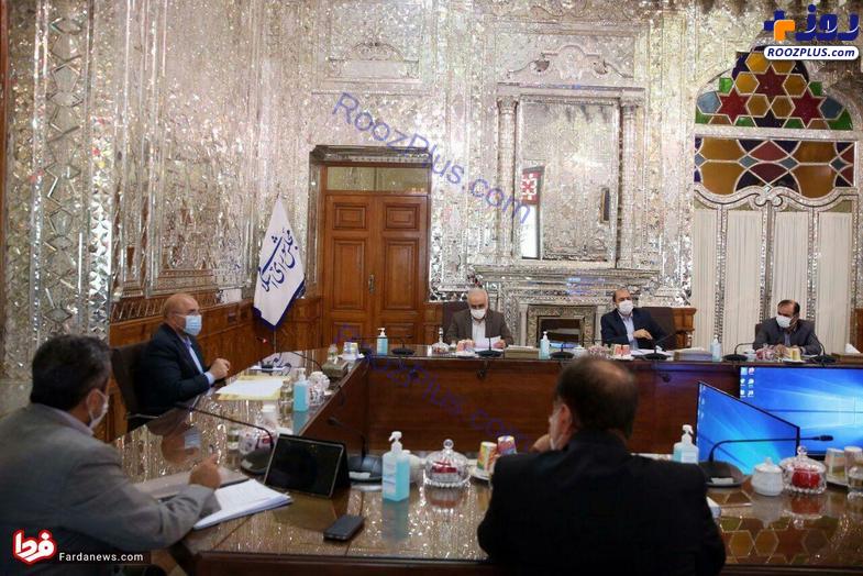 عکس/نشست قالیباف با وزیر اقتصاد و رئیس سازمان بورس