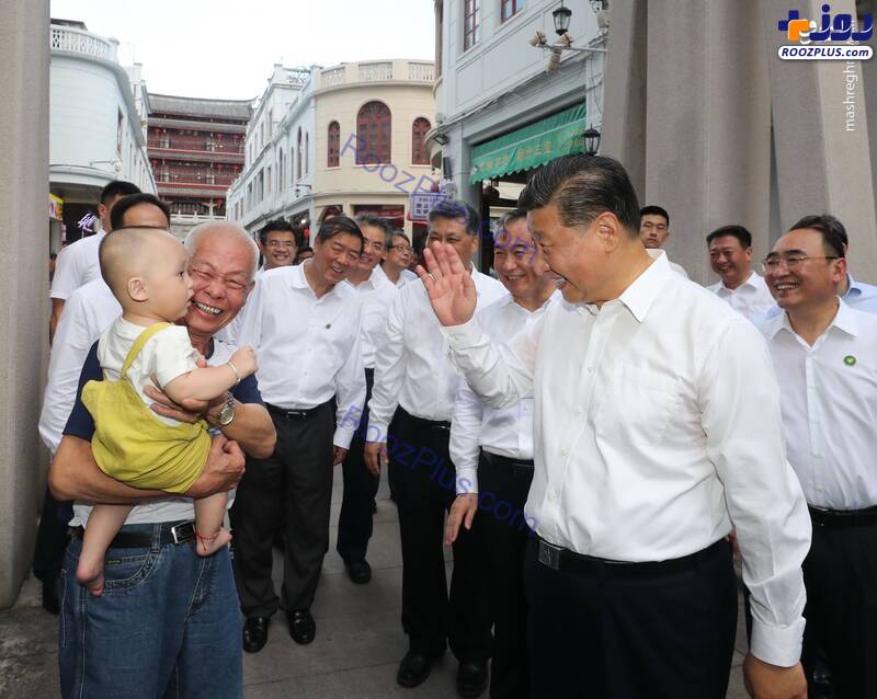 رئیس جمهور چین بدون ماسک در میان مردم/عکس