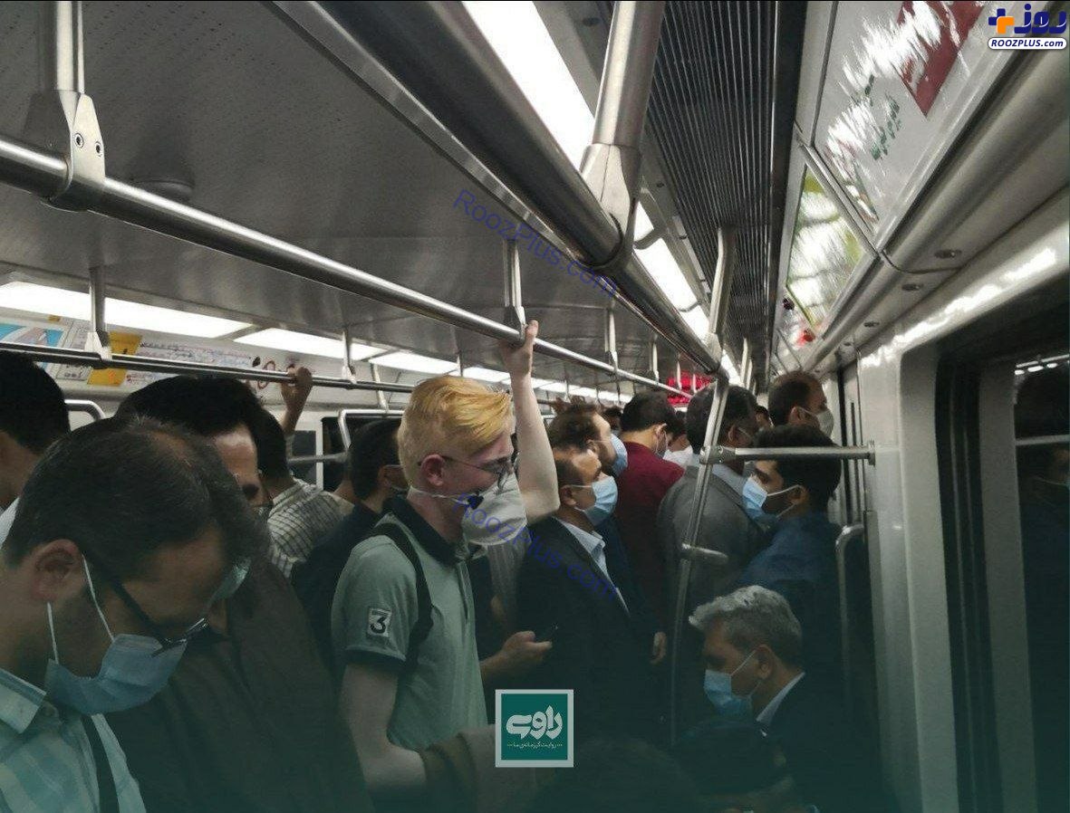 وضعیت مترو تهران‌ در روزهای قرمز کرونایی +عکس