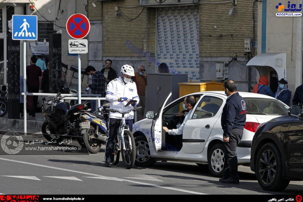 پلیس دوچرخه سوار در تهران +عکس