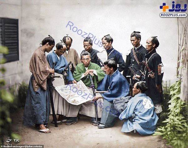 تصاویر رنگی جالب از جنگجویان سامورایی +عکس