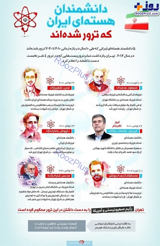 اینفوگرافیک/ دانشمندان هسته ای ایران که ترور شدند..