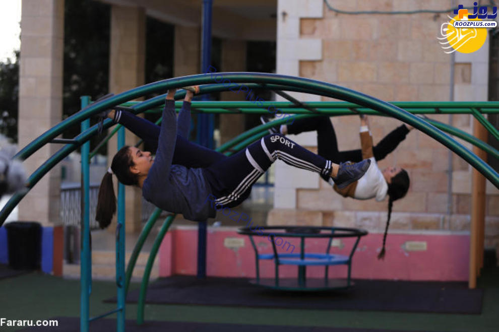 عکس/اولین دختران پارکورباز در فلسطین