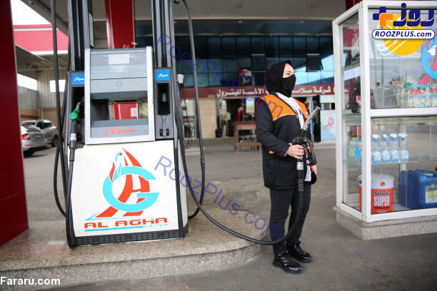 عکس/تابوشکنی دختر فلسطینی با کار کردن در پمپ بنزین