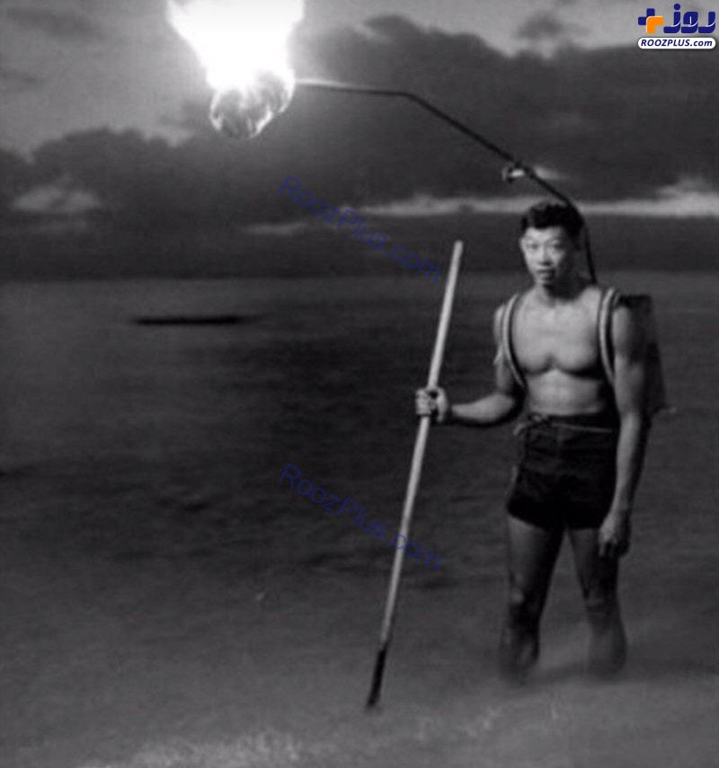 عکس/ماهیگیری شبانه در هاوایی سال ۱۹۴۸