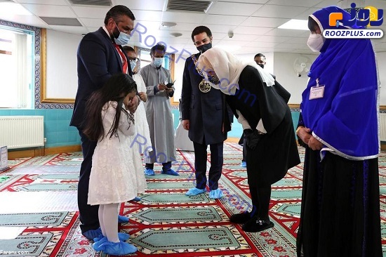 حجاب متفاوت همسر ولیعهد انگلیس در مسجد+عکس