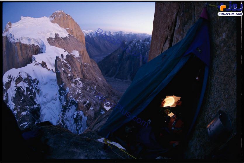 اردوگاه معلق در کوه‌های پاکستان +عکس