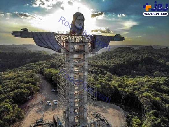 عکس/ ساخت مجسمه جدید از عیسی مسیح(ع) در برزیل