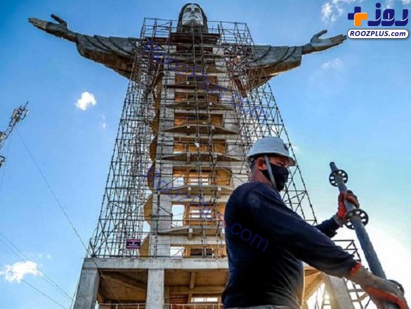 عکس/ ساخت مجسمه جدید از عیسی مسیح(ع) در برزیل