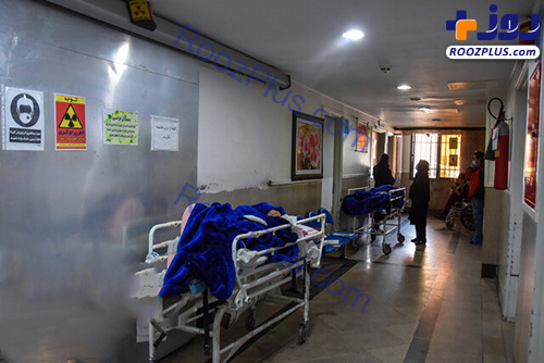 بستری شدن بیماران کرونایی در راهرو‌های بیمارستان دزفول+عکس