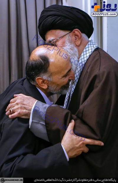 تصویر ویژه از سردار حجازی در آغوش رهبر انقلاب