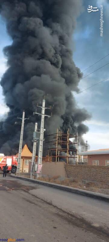 آتش سوزی مهیب در شهرک صنعتی اشتهارد +عکس