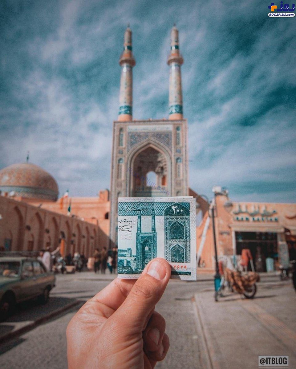 تصویری جالب از مسجد جامع یزد