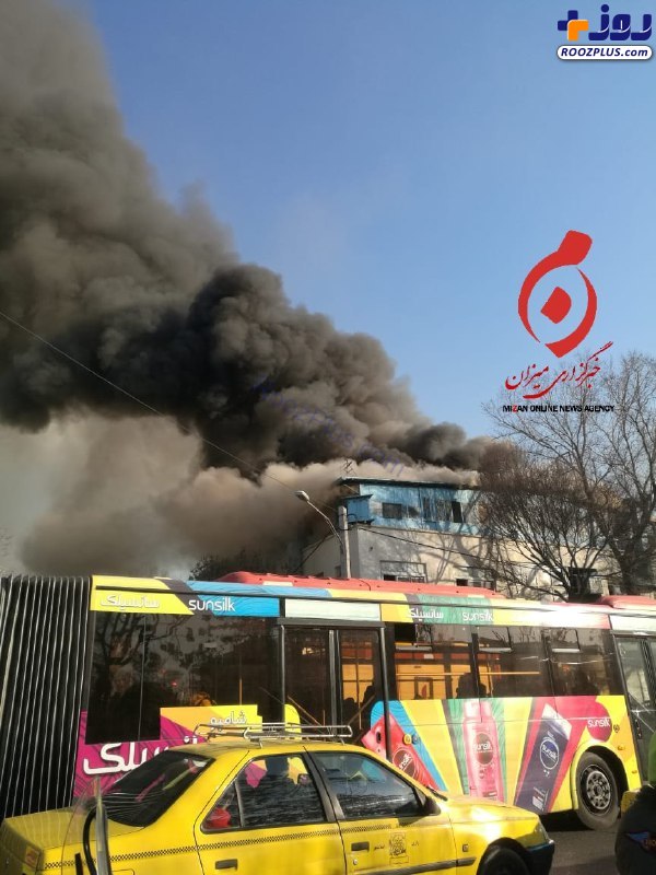 آتش‌سوزی در نزدیکی راه‌آهن تهران +عکس