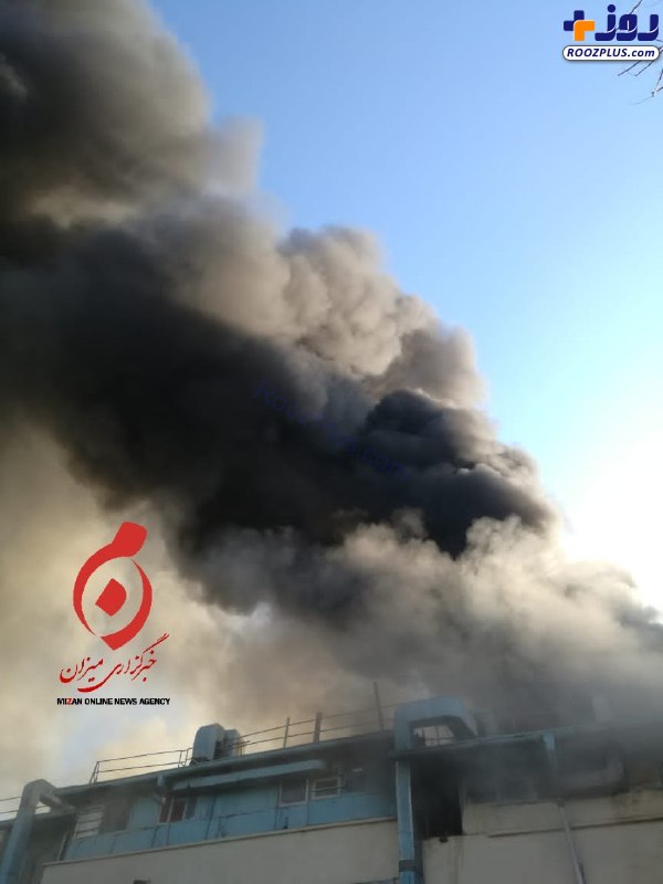 آتش‌سوزی در نزدیکی راه‌آهن تهران +عکس