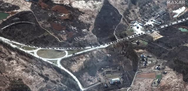 تصاویر ماهواره‌ای؛ صف ۶۵ کیلومتری خودروهای نظامی روسیه در مسیر حرکت به سوی کی‌یف