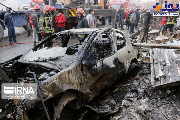 خودرویی که در حادثه سقوط هواپیما در تبریز از بین رفت +عکس