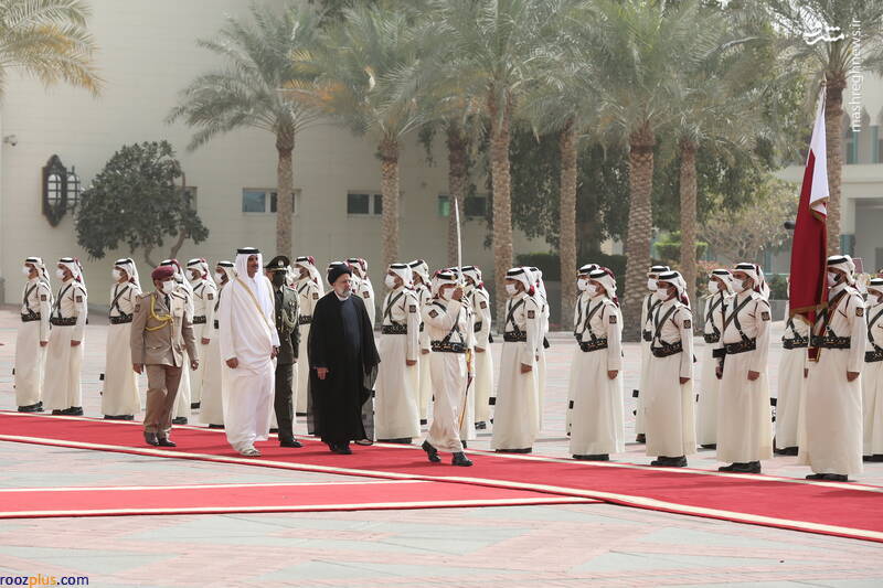 عکس/ مراسم استقبال رسمی امیر قطر از رییسی