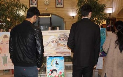 نمایشگاه نقاشی و خوشنویسی از اشعار نظامی گنجوی برپا شد