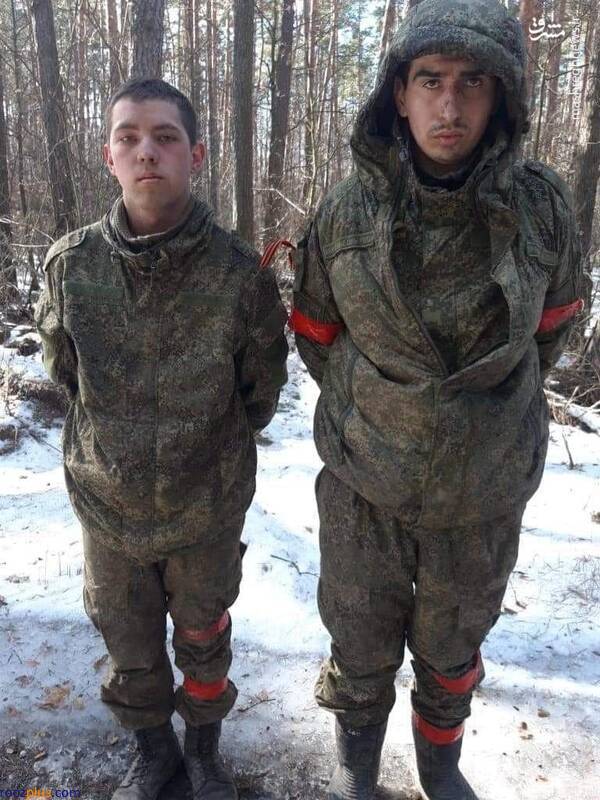 دو سرباز روسی اسیر شده توسط اوکراین/عکس