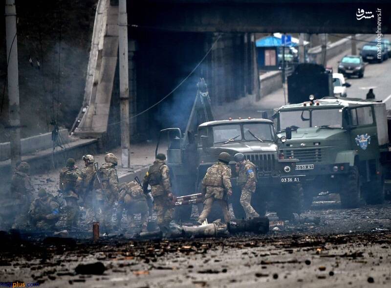وضعیت ورودی شهر کی‌یف پس از نبرد شب گذشته/عکس