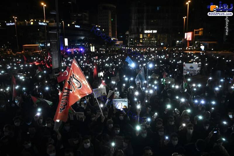 تظاهرات ده‌ها هزار نفری مردم ترکیه در حمایت از فلسطین +عکس