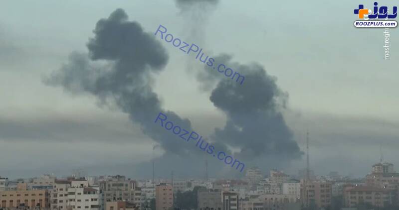 غزه زیر بمباران گسترده+عکس