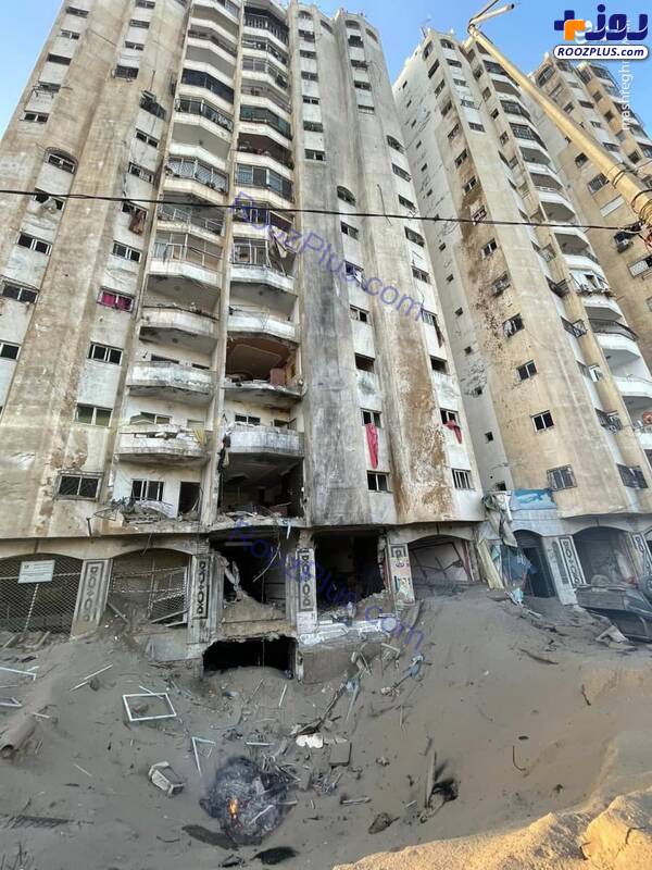 مناطق مسکونی غزه زیر بمباران گسترده رژیم صهیونیستی +عکس