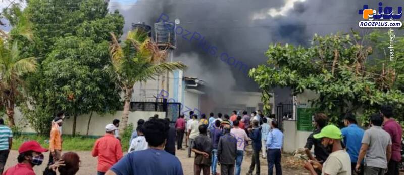 آتش‌سوزی در کارخانه مواد شیمیایی هند+تصاویر