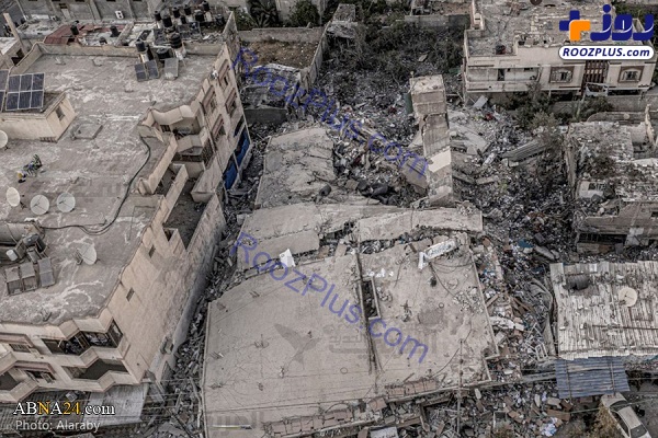 تصاویر هوایی از ویرانه‌های غزه پس از آتش بس